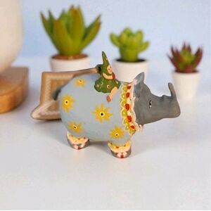 Mackenzie Childs Patience Brewster Rhino Ornament